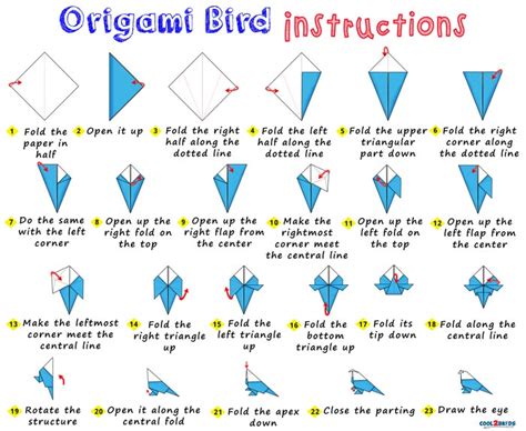 Step By Step Instructions For Making An Easy Origami Bird Out Of Paper