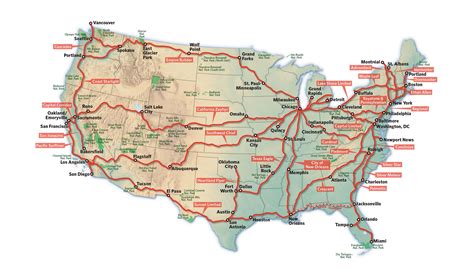 Passenger Train Routes Usa Map Map