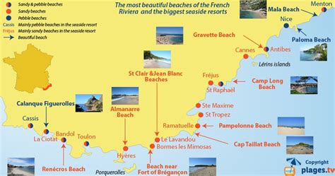 French Riviera Beaches Map