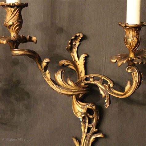 Antiques Atlas French Pair Of Gilded Antique Wall Sconces