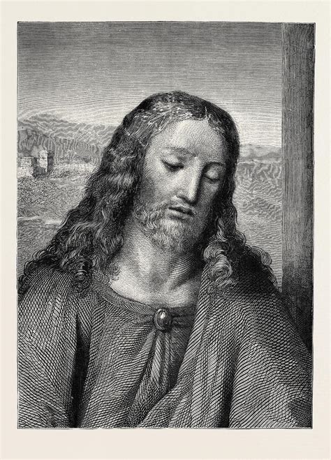 Head Of Our Saviour From Leonardo Da Vincis Last Supper Drawing By