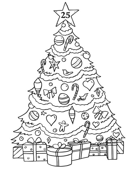 17 Christmas Tree Coloring Pages For Kids Printable Background Colorist