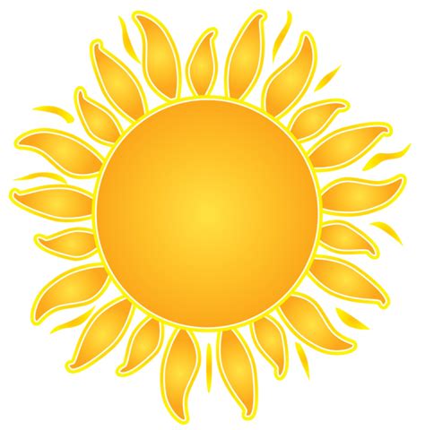 Яркое солнце клипарт ПНГ на Прозрачном Фоне • Скачать Png Яркое солнце клипарт