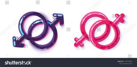 Female Male Sex Symbol Gender Lesbian Stock Vector Royalty Free 1140134201 Shutterstock