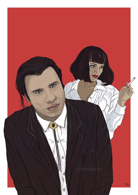 Pulp Fiction Poster Vincent Vega Mia Wallace Tv Movie Art Etsy Uk