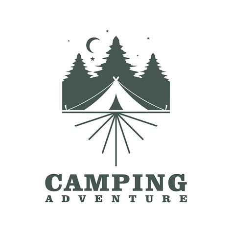 premium vector camping logo design template camping adventure logo vector illustration