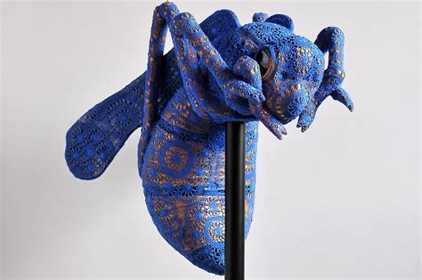 Animal And Insect Sculptures Wrapped In Crocheted Webbing By Joana