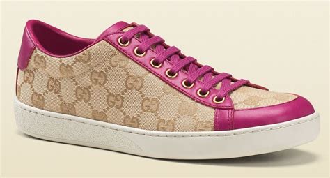 Womens Gucci Brooklyn Gg Lace Ups Now At Gucci In Fuchsia Sneakers
