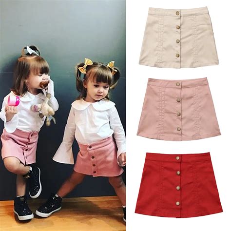 Infant Baby Girl Button A Line Skirts Party Slim Mini Skirt Princess Pageant Skirt In Skirts