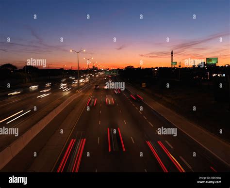 Twilight Expressway And Night Light Light Hi Res Stock Photography And