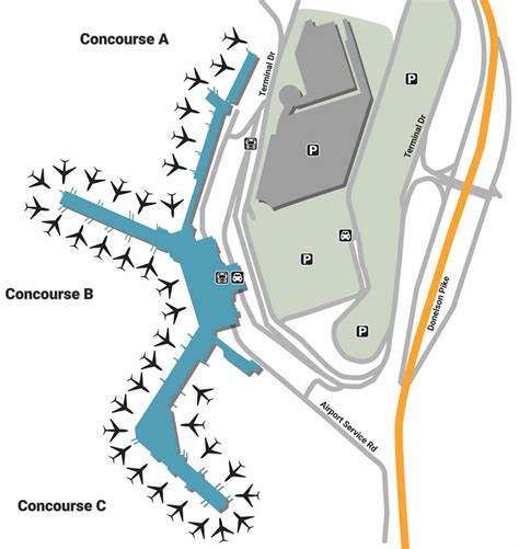 Terminal Nashville Airport Map