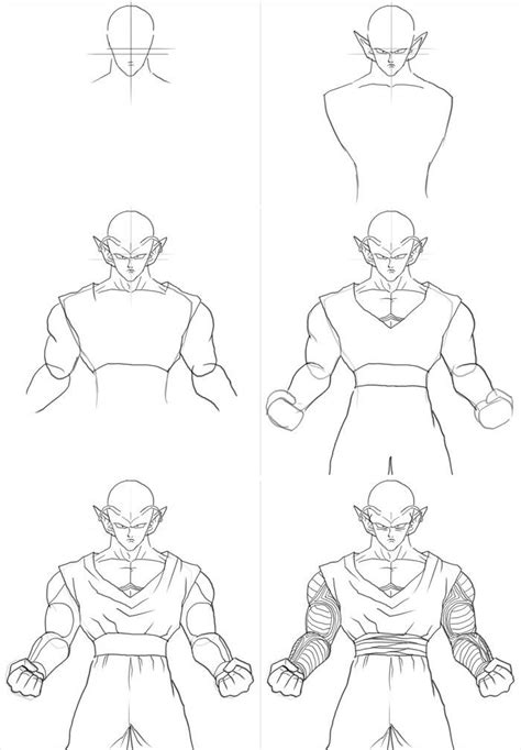 This app will guide you learn how to draw dragon ball z characters with step by step drawing tutorials. How to draw Piccolo | Dragon ball painting, Dragon ball ...