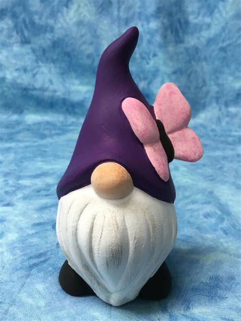 Nordic Gnome Purple Gnome Ceramic Gnome Heavenly Made Etsy Polymer