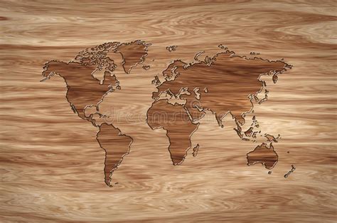 Mapas mudos del mundo para descargar e imprimir. Mapa Do Mundo Cinzelado Na Madeira Ilustração Stock - Ilustração de ilustração, norte: 29348299