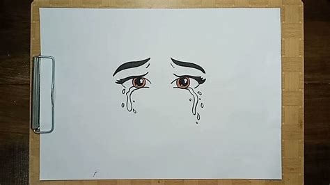 How To Draw Anime Eyes Crying Step By Step For Beginners