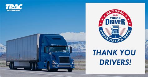 Join Trac In Celebrating National Truck Driver Appreciation Week Trac