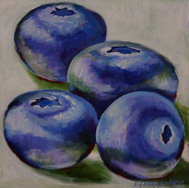 Blueberries One Painting Painting Art Original Paintings