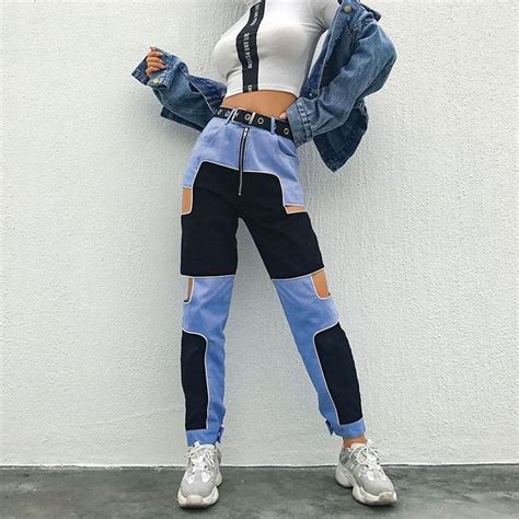 Harajuku Hip Hop Cargo Pants In 2021 Streetwear Fashion Women Korean Street Fashion Fashion