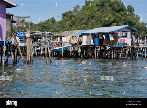 Stilt Village In South China Sea Near Kota Kinabalu Sabah Borneo