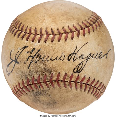 Circa 1940 Honus Wagner Single Signed Baseball Baseball Lot 56029 Heritage Auctions