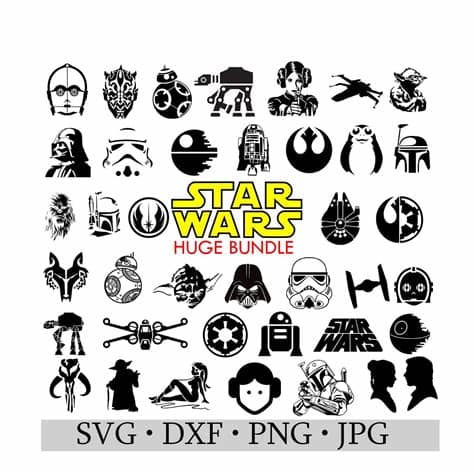 We have 23 free starwars vector logos, logo templates and icons. Star Wars Bundle SVG JPG DWG png Silhouette Cameo or ...