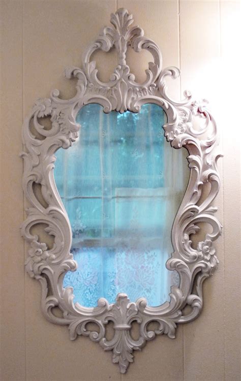 French Country Mirror White Wall Mirror Large Vintage