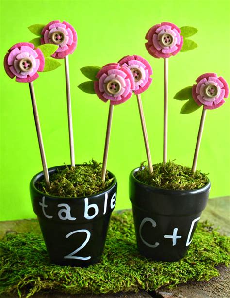 Diy Chalkboard Flower Pot Favors