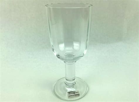 Lot 4 X 10 Oz Set Thick Stem Straight Optic Glasses By Casafina Wine Glass Ebay