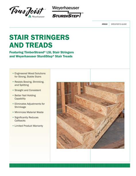 Pdf Stair Stringers And Treads Specifiers Guide€¦ · Lsl Stair