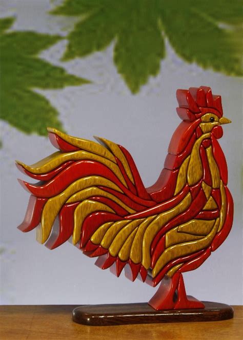 Rooster 3 Intarsia Wood Patterns Gangsta Tattoos Bird Figure