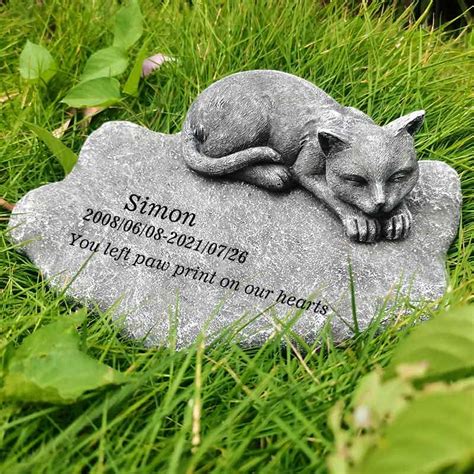 Personalized Cat Memorial Stone Personalised Pet Headstones Koalaprint