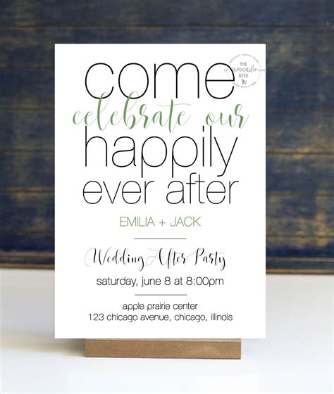 Happily Ever After Wedding Reception Wedding After Party Etsy