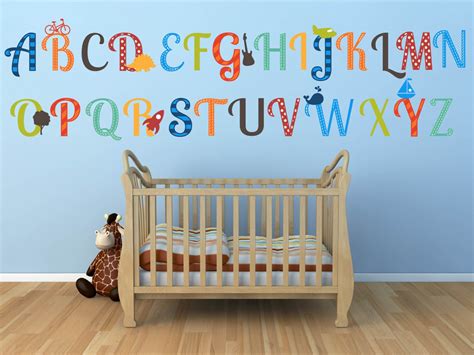 Alphabet Wall Decals Abc Wall Decals Alphabet Nursery