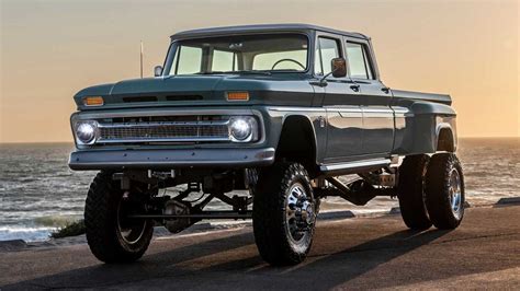 Lifted Chevy Restomod Trucks Tower Over Jay Lenos Garage
