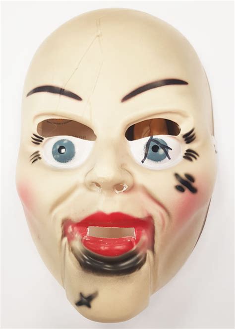 Annabelle Style Creepy Doll Plastic Face Mask 02261 Struts Party