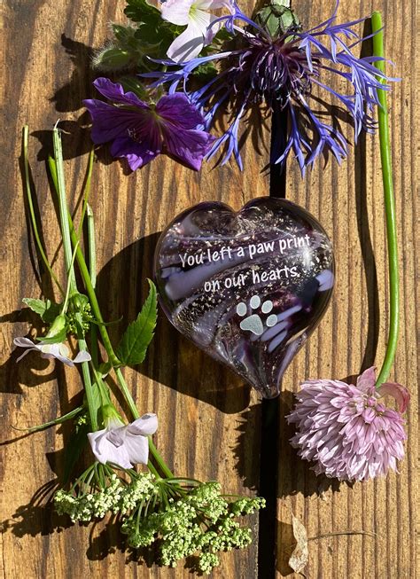 Pets Ashes Mementos Ashes Into Glass Heart Memorial Personalised With