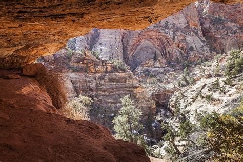 Cave Of Zion National Park In Winter Toucanvas Zion National Park