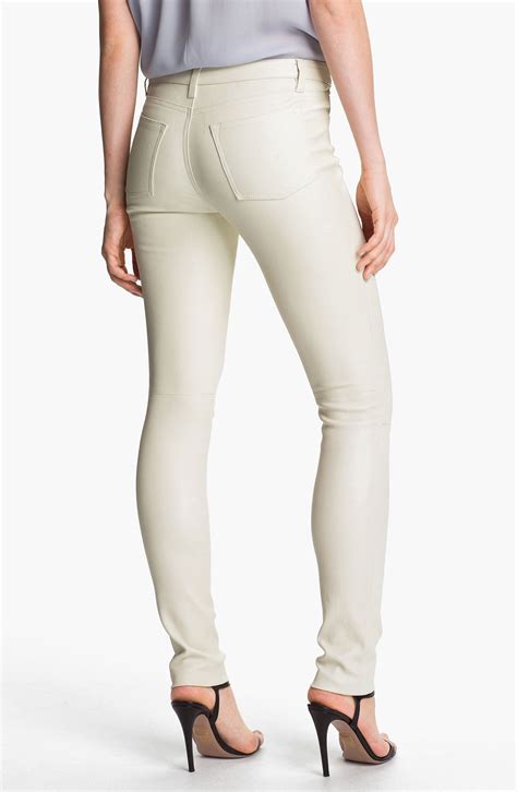 Vince Leather Pants In White End Of Color List Off White Lyst
