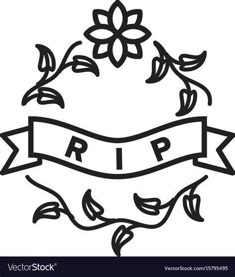 Rest In Peace Royalty Free Vector Image Vectorstock