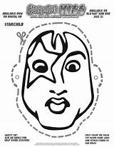 Doo Scooby Kiss Mask Printable Starchild Coloring Craft Crafts Halloween Band Rock Sweeps4bloggers Masks Template Birthday Doodle Activities Fun Daphne sketch template