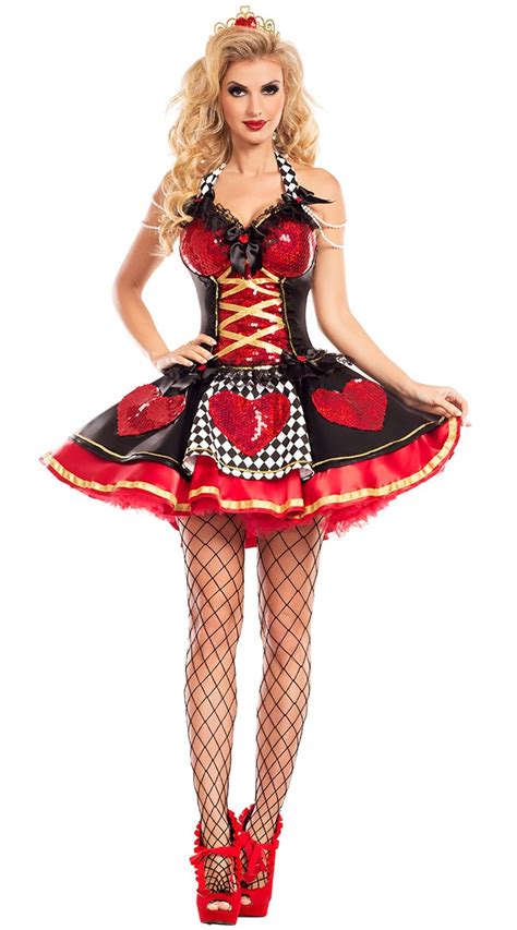 Woman Alice In Wonderland Cosplay Costume Queen Of Heart Fancy Dress In