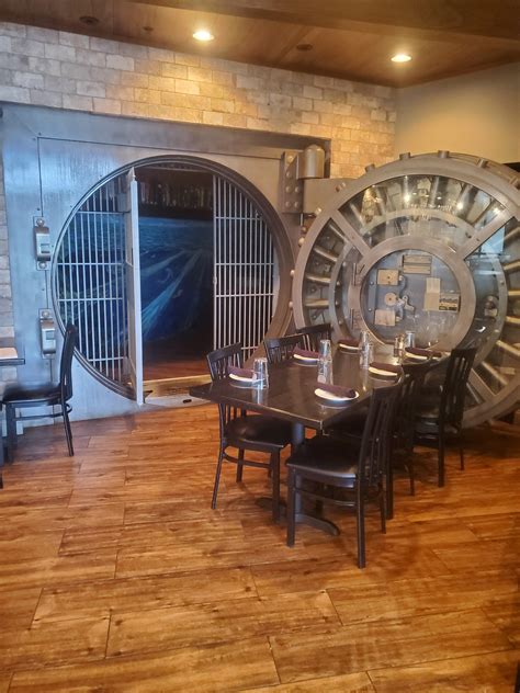 The restaurant I work at was a bank years ago. You can eat in the vault