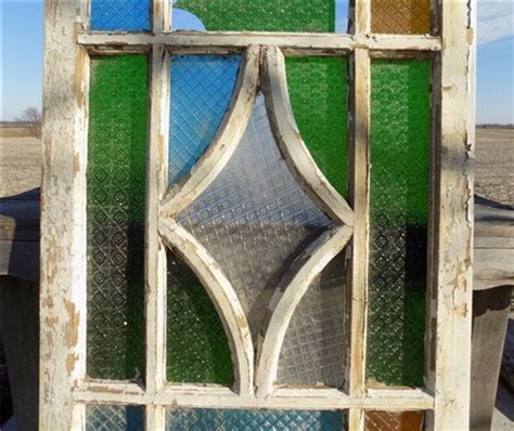 Antique Stained Glass Window Architectural Salvage Church Etsy