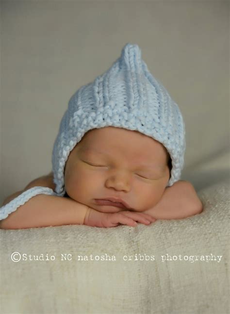 Newborn Blue Baby Bonnet Baby Boy Bonnet Baby Boy Hats