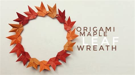 Origami Autumn Leaves Wreath Diy Paper Fall Decor Ideas Origami