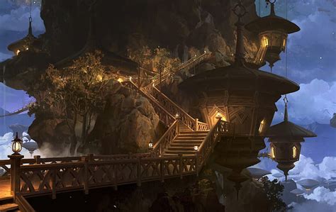 The Quiet Nest House Fantasy Lantern Luminos Elf Dark Lights