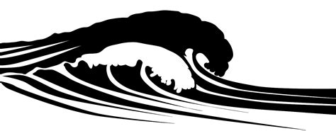 Ocean Waves Silhouette Free Vector Silhouettes