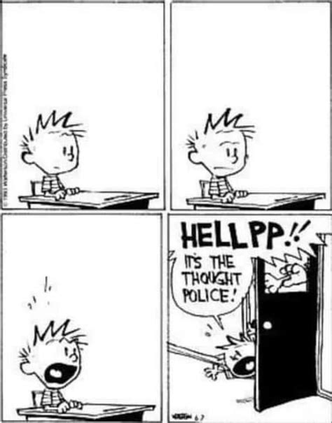 Calvin Hobbes Thought Police Blank Template Imgflip