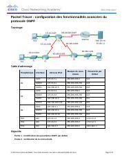 Packet Tracer Configuring Ospf Advanced Features Instructions Pdf Packet Tracer