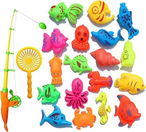 Fifijuanc Fishing Toy Creative Baby Bathing Toy 22 Piece Magnetic